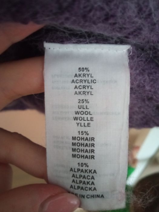 Sweter golf wełniany M/L