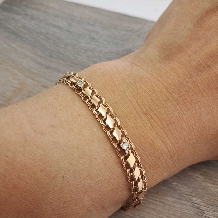 Золотой браслет женский 6,80 гр 19 см  Золотий  браслетик Золото 585