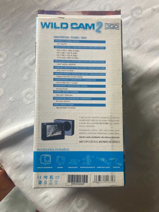 Camara desportos radicais Wild cam 2 3GO