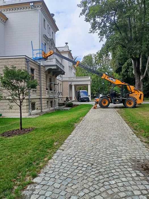 Usługi ładowarką teleskopową, wózkiem widłowym, manitou