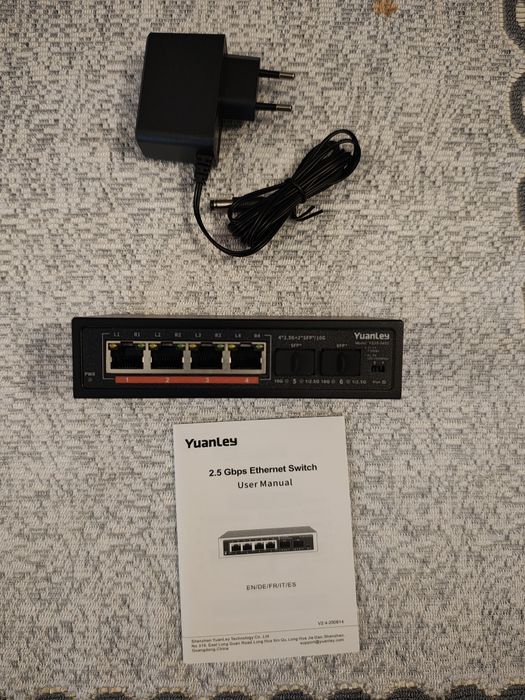 Switch sieciowy YuanLey YS25-0402 4x 2.5Gbps 2x 10G SFP+ NOWY
