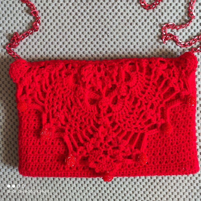 Nowa torebka świąteczna ślubna kopertówka handmade ręcznie robiona