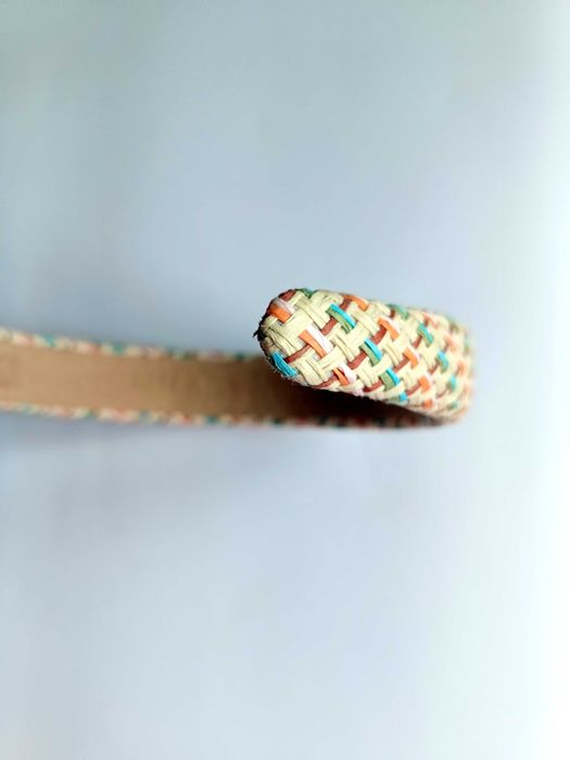 Объемный обруч на голову из переплетенных растительных нитей