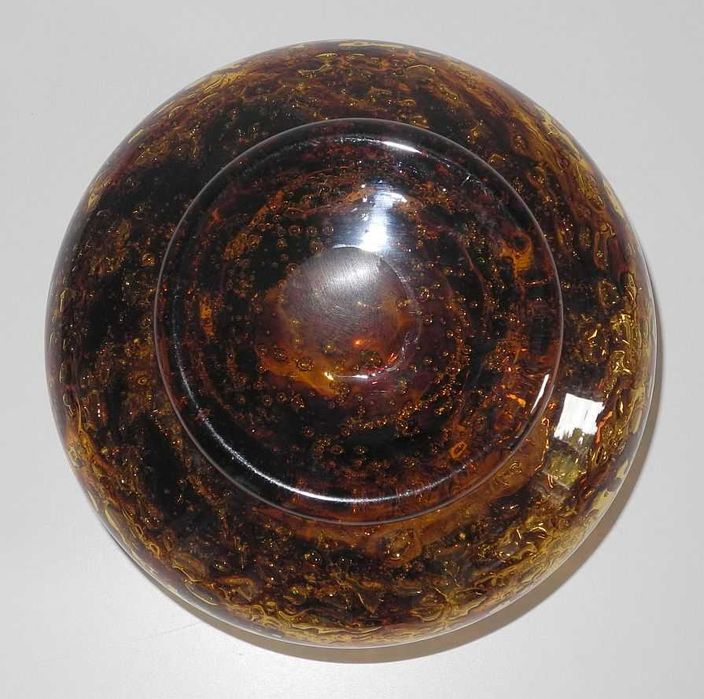 Szklany wazon Józef PODLASEK dla Huty ZAWIERCIE lata 70.