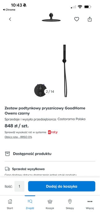 Deszczownica podtynkowa NOWA