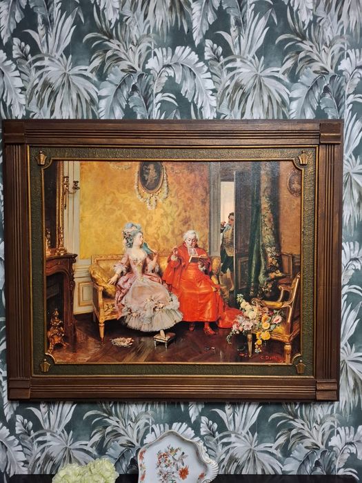 Quadro ÓleoGravura sobre tablex. Cesare Augusto Detti.