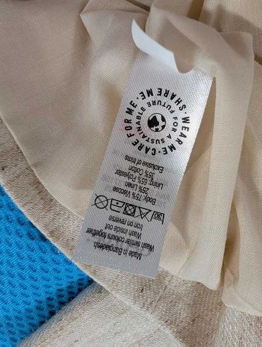 Beżowa marynarka len + wiskoza naturalna minimalistyczna elegancka boho smart casual