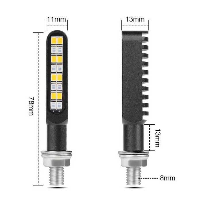Conjunto Piscas LED Dinâmicos com Luz de Presença