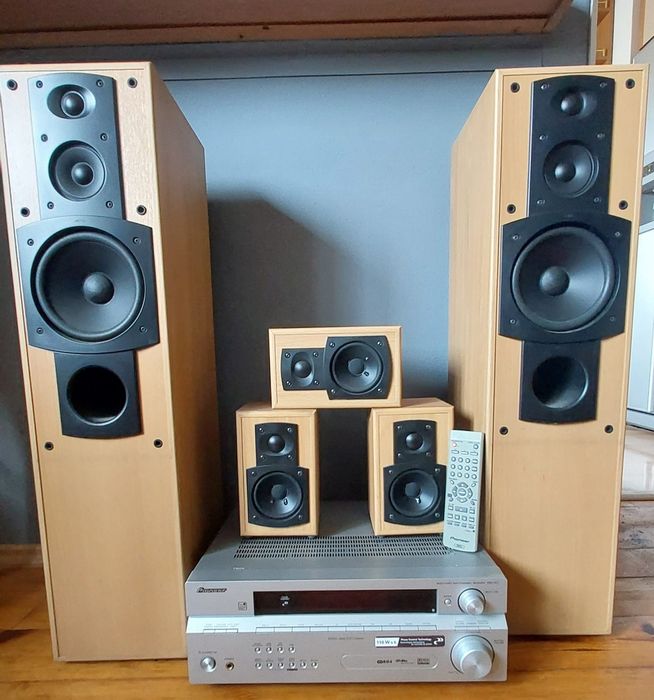 Amplituner Pioneer VSX-417-S plus kolumny Jamo 5:1 Sprawny