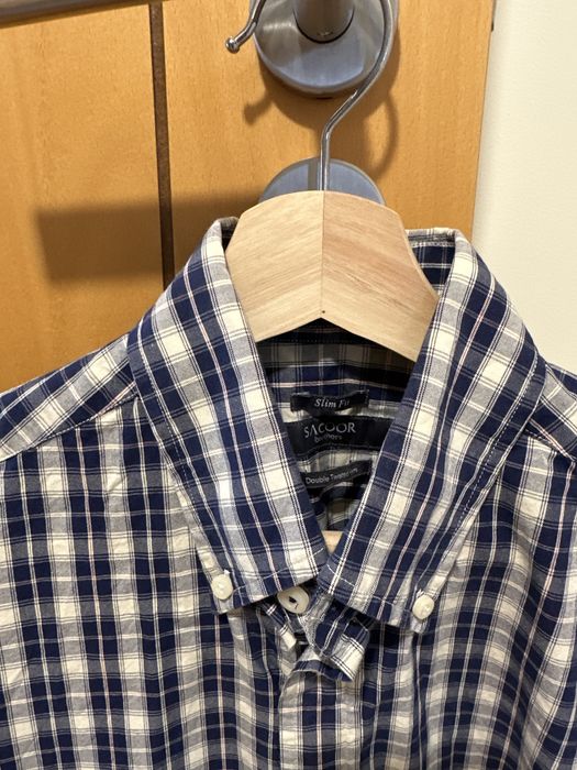 Camisa Sacoor S slim fit azul