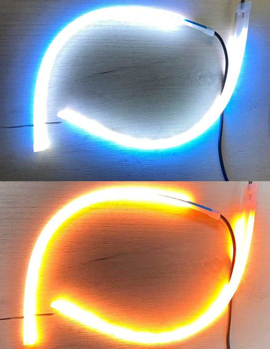 Гибкие дневные ходовые огни с бегущим поворотом 30, 45, 60 см ДХО LED