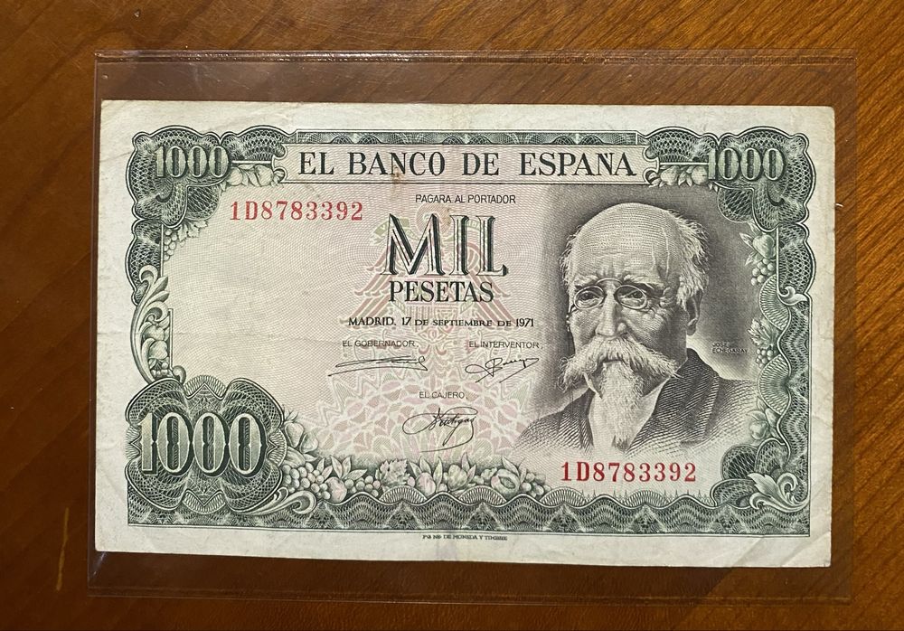 Nota 1589 - ESPANHA Mil Pesetas 1971