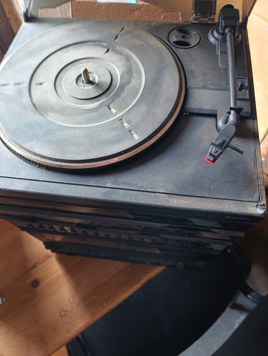 Wieża z patefonem + 2 kolumny