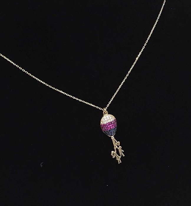 Złoty naszyjnik z zawieszką balon 585 GOLD MONEY