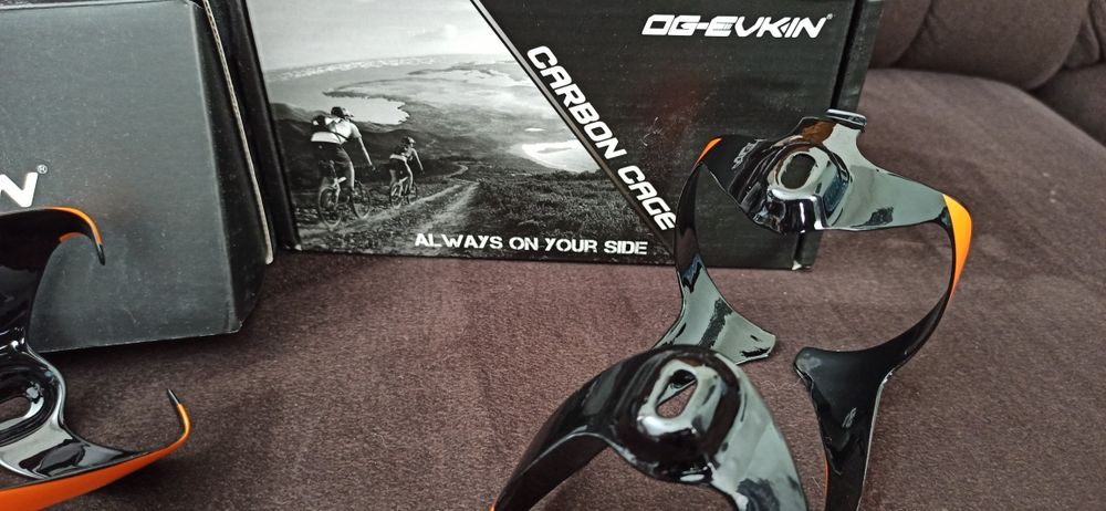 OG-Evkin 2x oryginalne koszyki bidonowe lakierowane karbon Mega lekkie