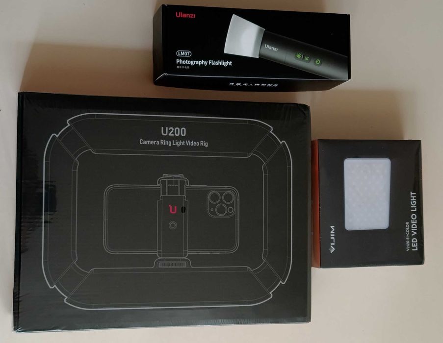 Ulanzi VL120 лампа фото відео LM07 фонарік кільцева лампа Ulanzi U200
