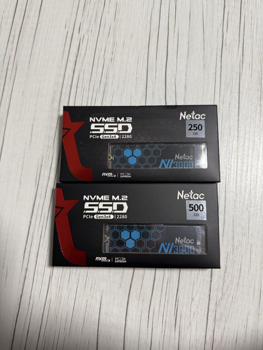 SSD диск Netac NV3000 M.2 NVMe 250GB/500GB, Нові
