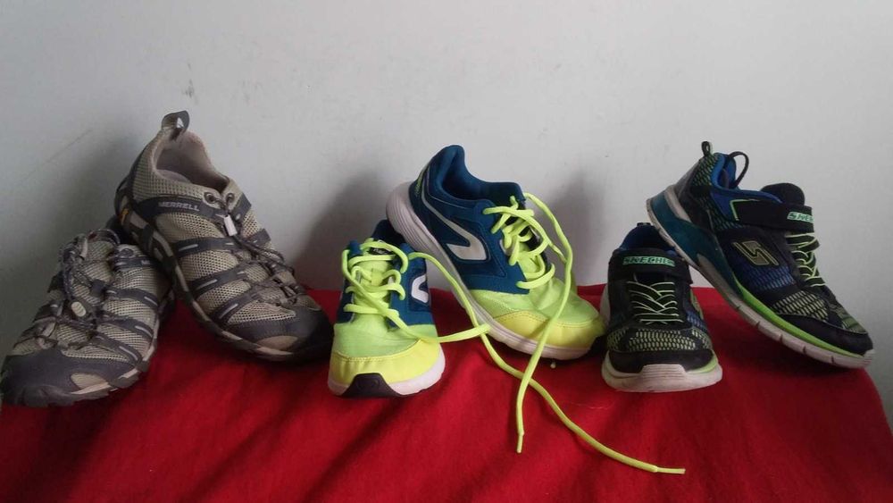 Кросівки дитячі MERRELL-38/25;Decathlon-37;светящие-Skechers-34/21,5