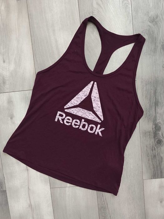 Koszulka bokserka Reebok burgundowa roz L