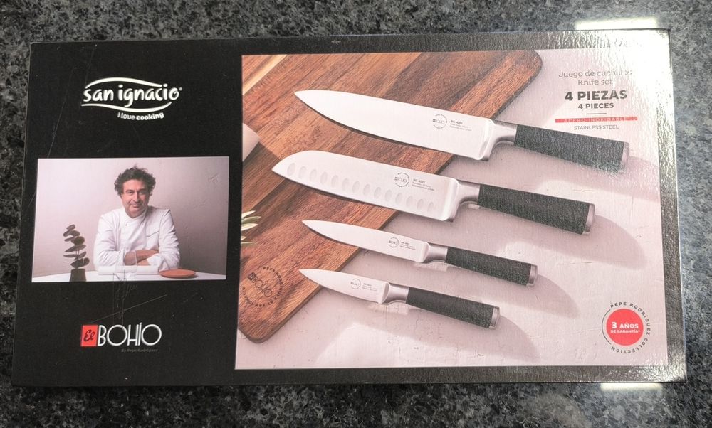 Conjunto 4 facas aço inox San Ignacio novas