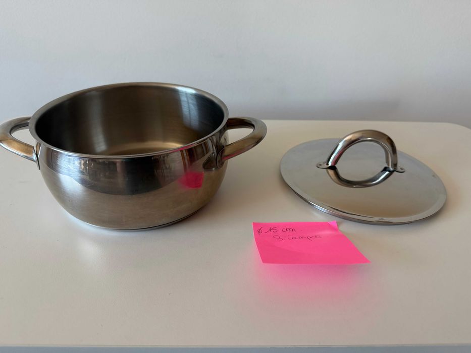 Panela Silampos inox 15 cm com tampa
