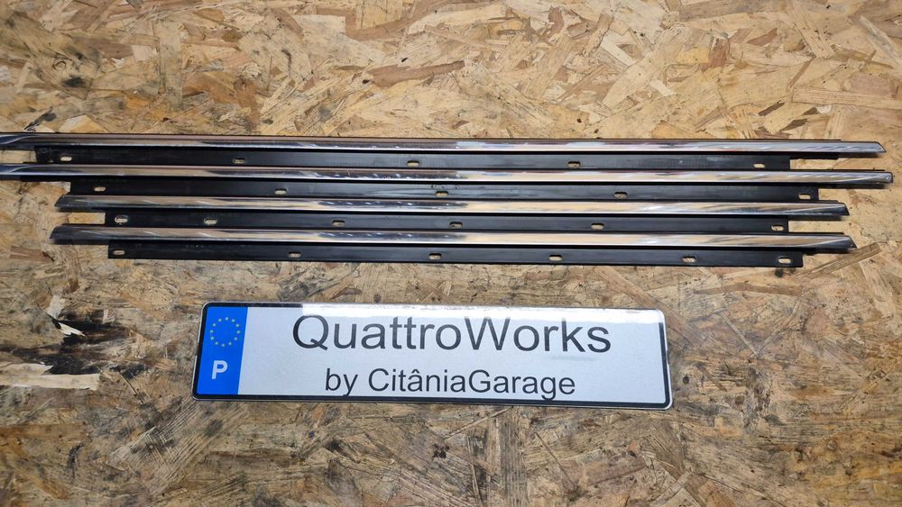 AUDI A4 B6-B7 (8E) Friso-Raspador Vidro CROMADOS originais COMO NOVOS