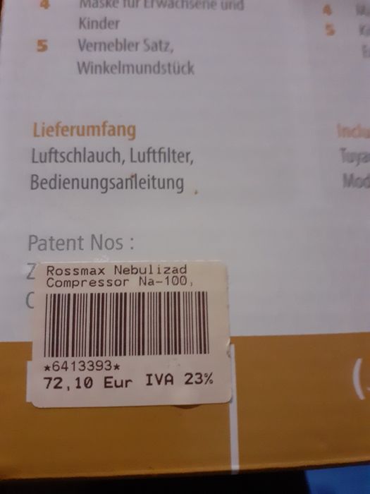 Nebulizador Ross Max NA 100