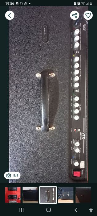 Amplificador 120 wats em muito bom estado + guitarra