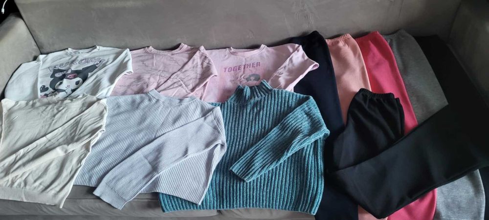 MEGA PAKA UBRAŃ 152/158 Ubrania dla dziewczynki ponad 40 szt.