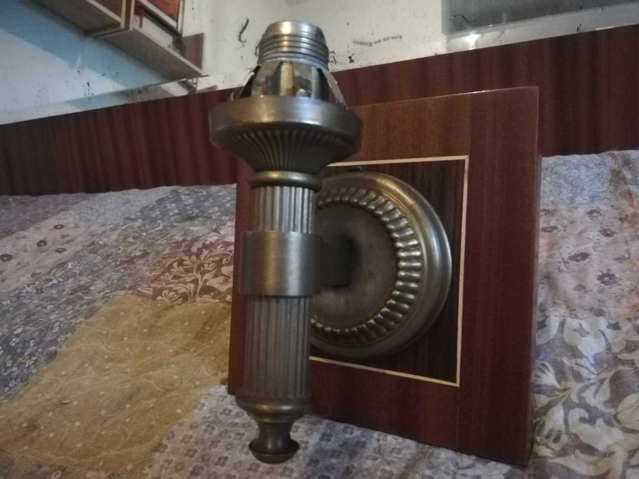 Przedwojenne lustro z kinkietami  art deco secesja  glamur