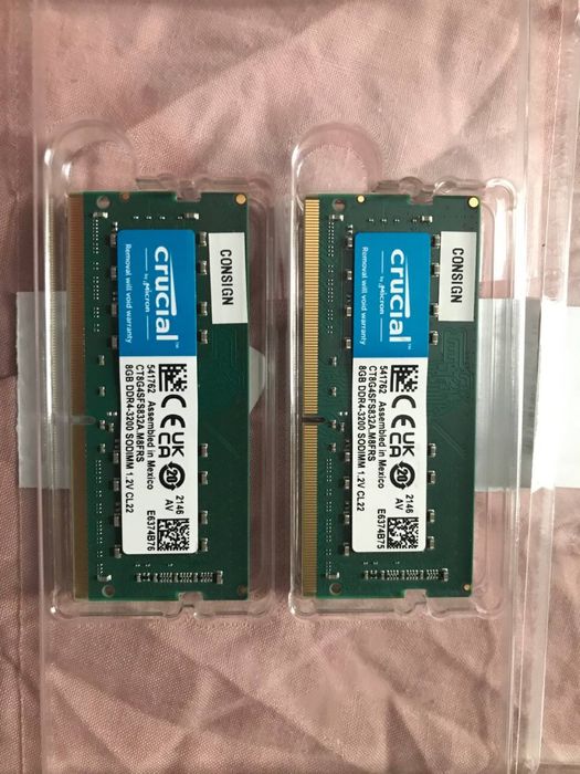 Пам’ять для ноутбуків Crucial ddr4 sodimm 2x8gb, cl22, 1,2v ,3200mhz