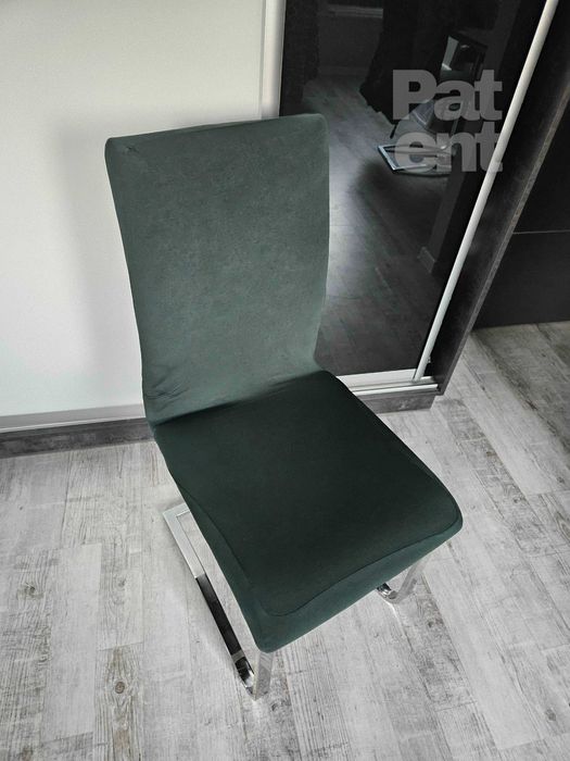 Pokrowce na krzesła elastyczne 4 sztuki butelkowa zieleń