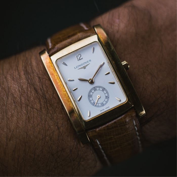 Relógio LONGINES DolceVita Tank vintage em Ouro 18k - 25 gramas