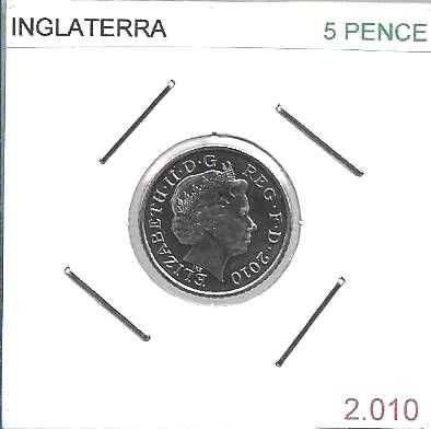 Inglaterra - - “Sistema Decimal” - - - 5 PENCE - - - Moedas