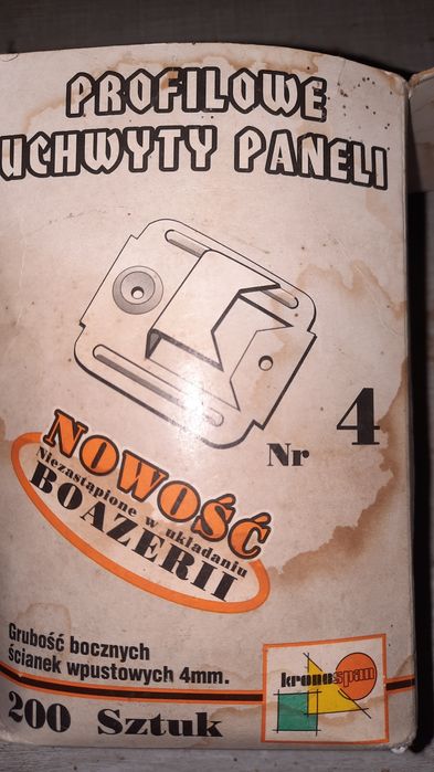 Profilowe uchwyty paneli, do montażu paneli naściennych
