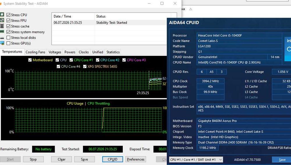 сет Intel Core i5-10400F 6ядер\12пот 4.3ГГц + mATX плата ASUS Wi-Fi. Trade-in