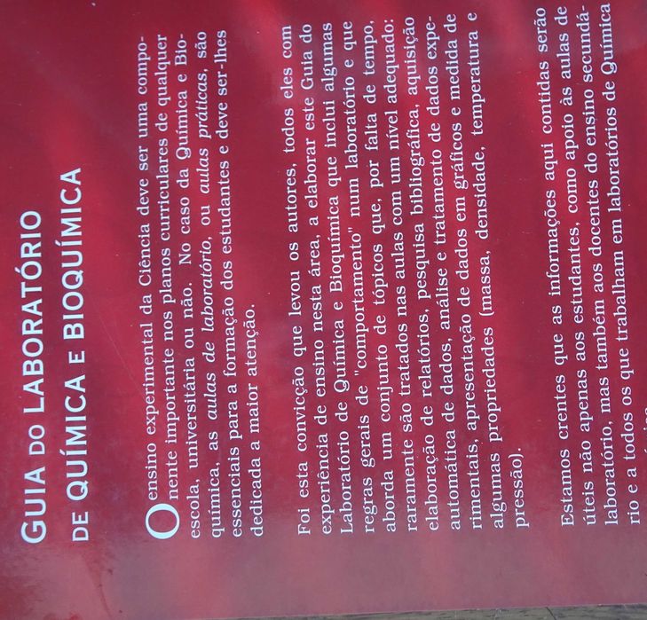 Guia do Laboratório de Química e Bioquímica