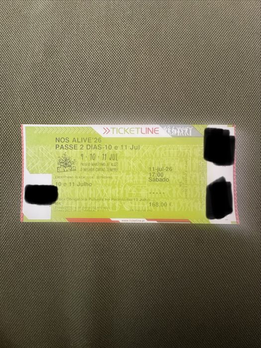 Passe (bilhete) Nos Alive (10 e 11)