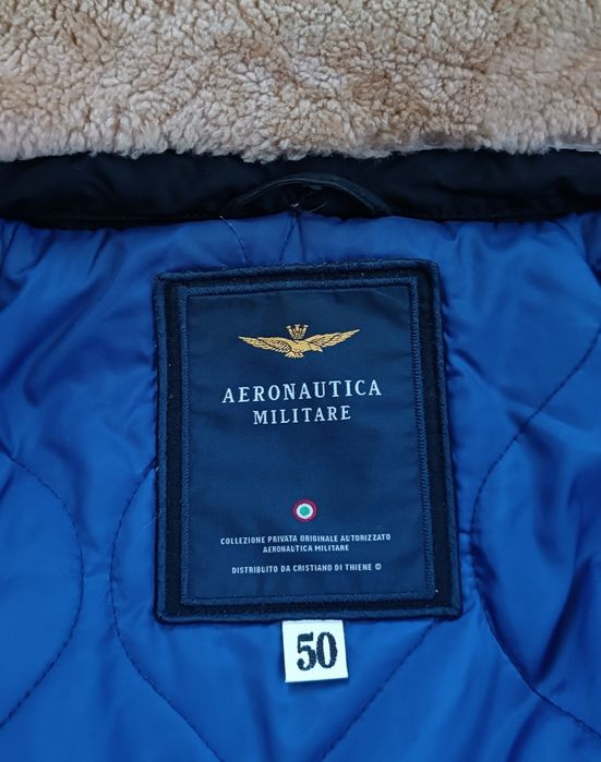 Kurtka Areonautica Militare Premium Bomberman Ocieplana Kołnierz męska L
