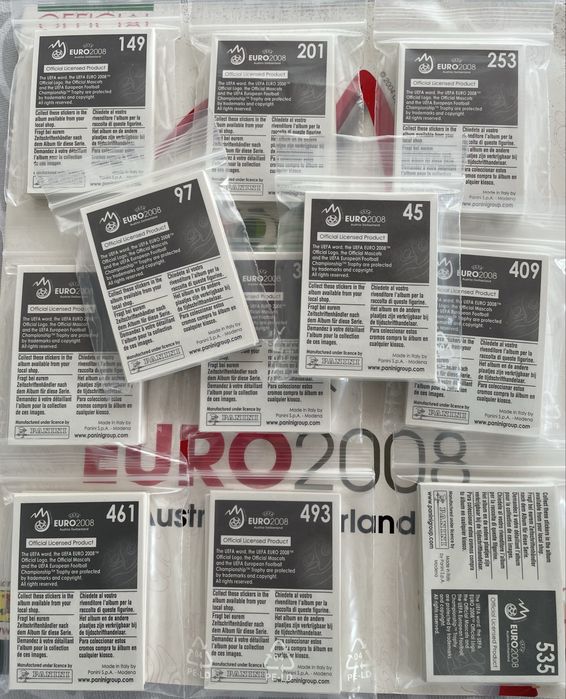 Naklejki Panini Euro 2008 komplet + pusty album