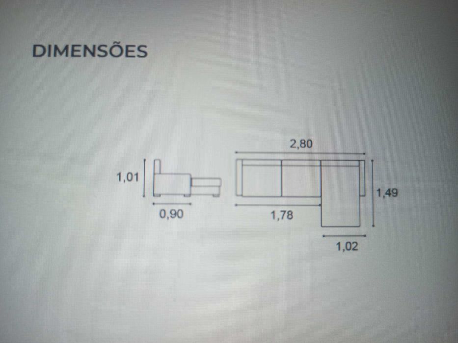 Sofá de 3 lugares. Marca Lourini.