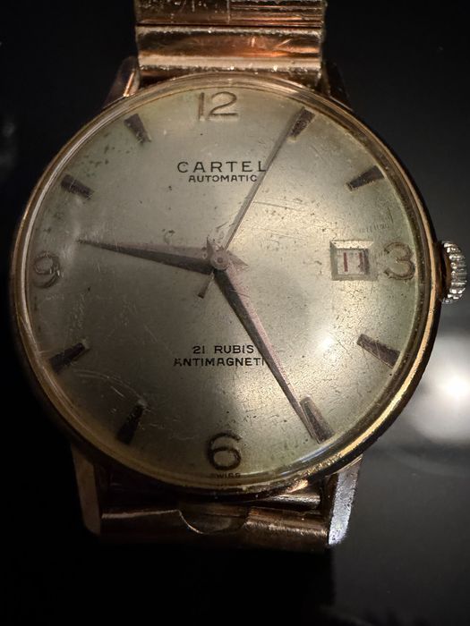 Relógio vintage Cartel Automatic — para reparar / peças