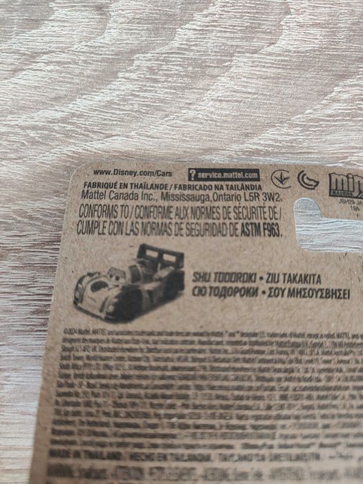 Ziu Takakita cars auta Disney mattel mikroauta mini racers