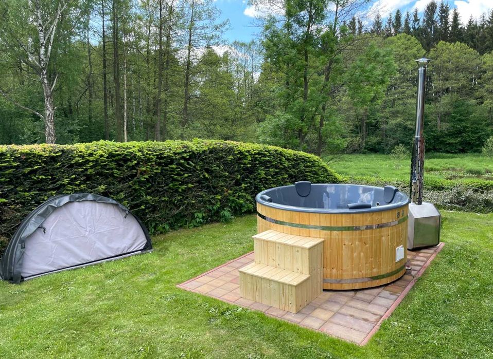 Balia Ogrodowa ruska bania jacuzzi 200cm piec zewnętrzny