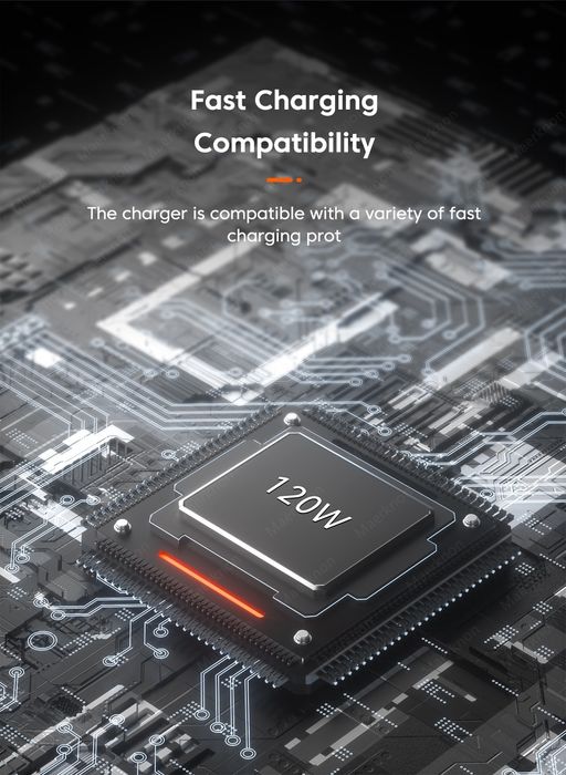 QC 3.0 Szybka ładowarka telefoniczna sieciowa USB 120W + 1m przewód