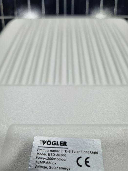 Lampa solarna VÖGLER GmBh 200W neutral, sensor zmierzchu, SMD