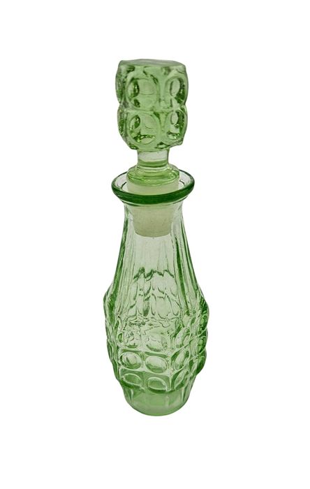 Flakonik Buteleczka na Przyprawy HSG Huta Ząbkowice PRL Zielone Szkło