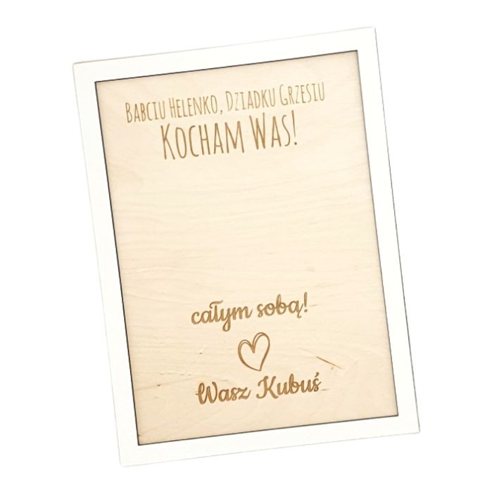 Obraz z kwiatami od wnuków dziadków babci dziadka