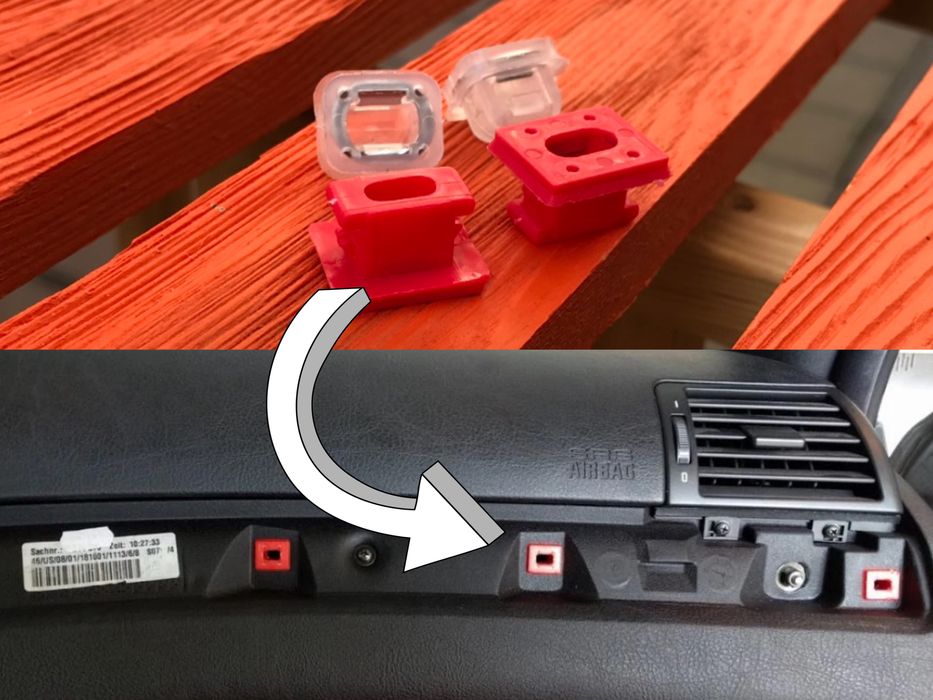 Клипса для декоративной вставки на двери торпеду BMW Е46 Е53 Е90 Е83