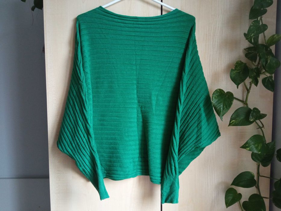 Zielona bluzka krój motyl Sweterek 38 M